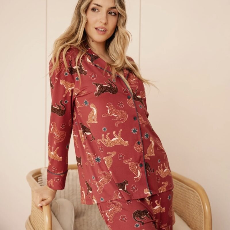 PIJAMA CAMISERO ANIMAL (Último en talle L)