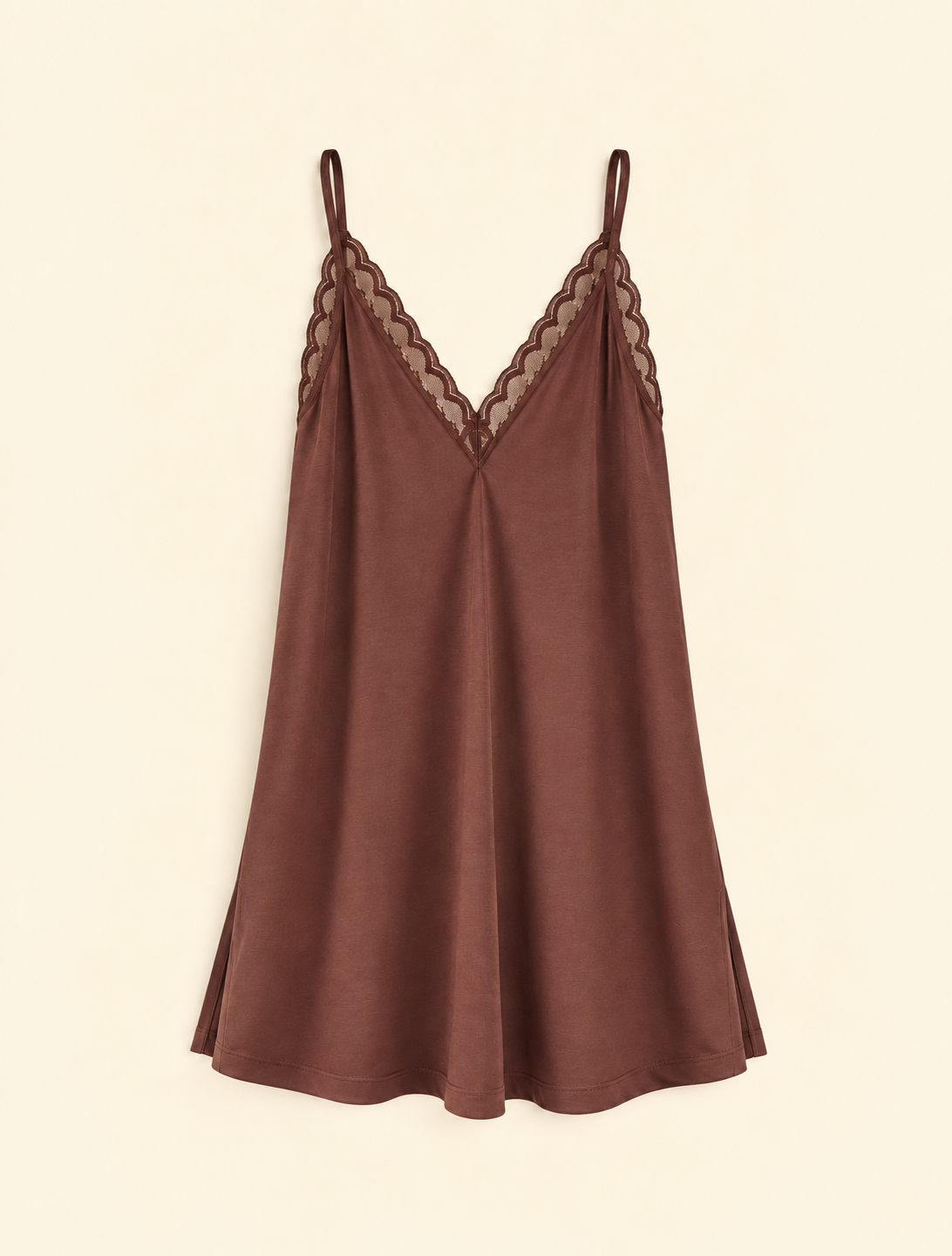 CAMISOLIN CON PUNTILLA chocolate