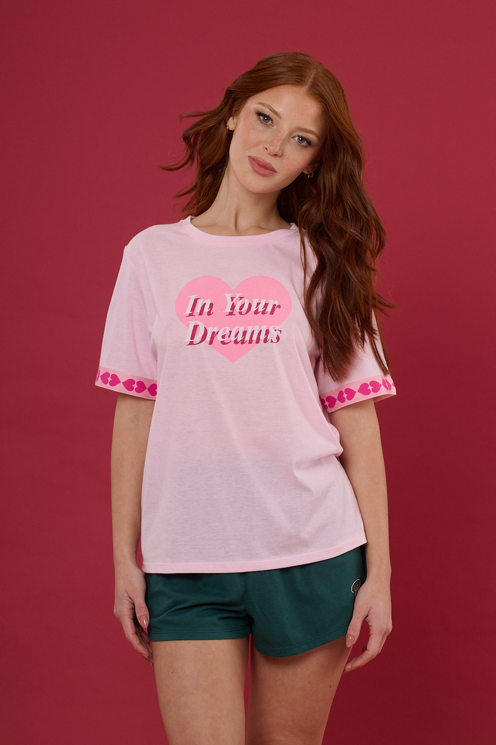 PIJAMA REMERA Y SHORT HEARTLESS - Imagen 2