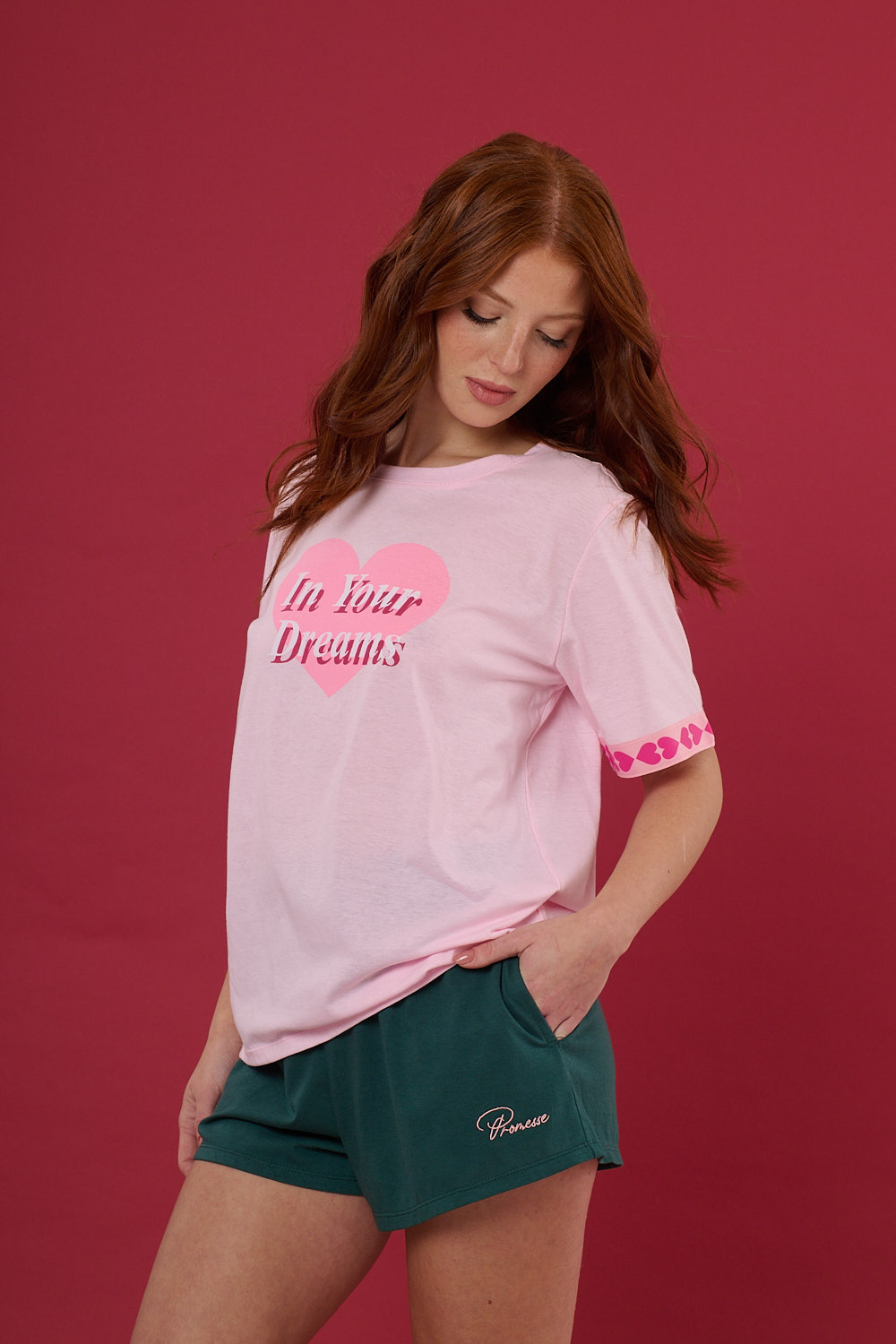 PIJAMA REMERA Y SHORT HEARTLESS - Imagen 4